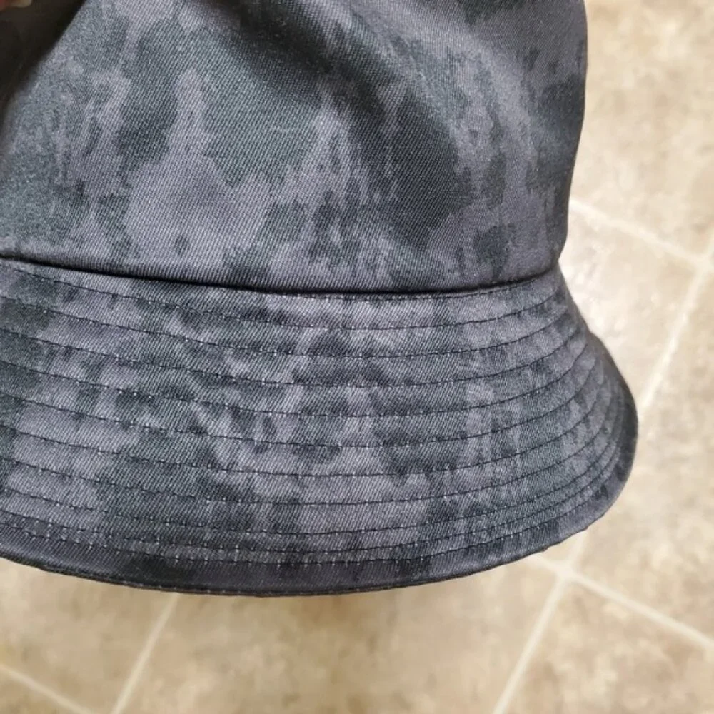 Puma Bucket Hat Y2K Unisex Black Grey Space Dye Nylon OS - Picture 5 of 9